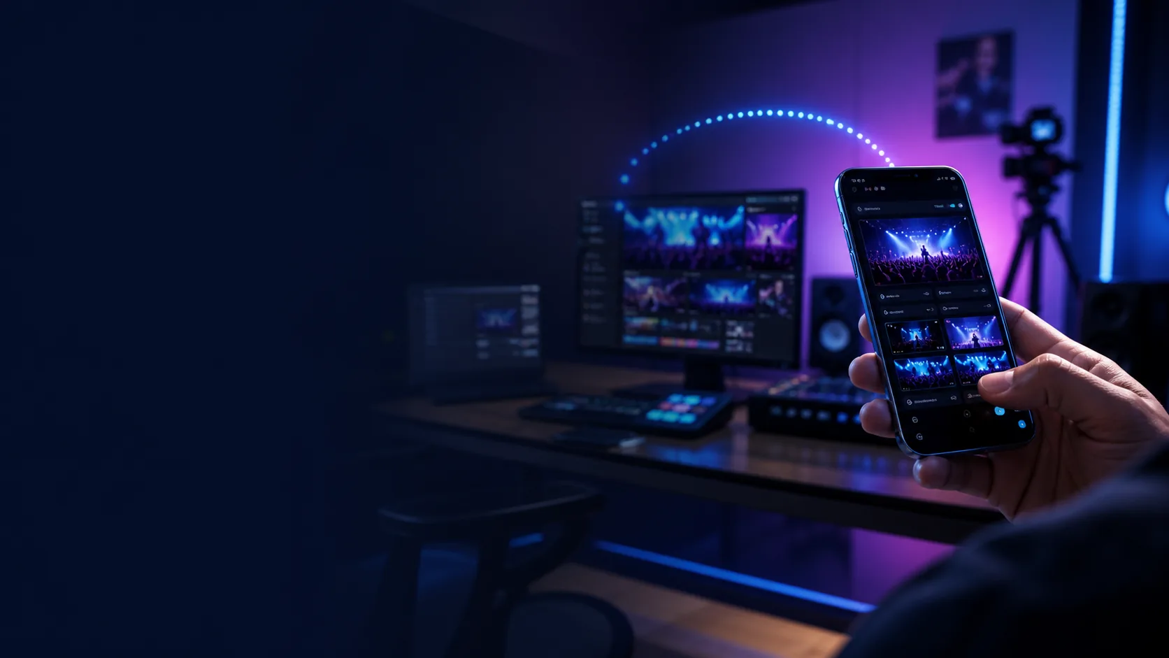 Phone remotely controlling a ClipXtudio streaming session